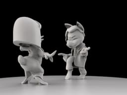 Twist Contest: Cartoon Pulp Fiction Dance Duo 3d model