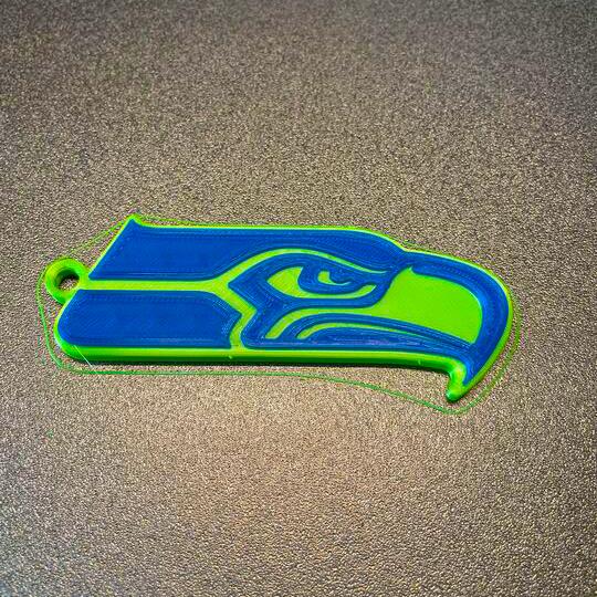 Seattle Seahawks Logo Keychain 3d model