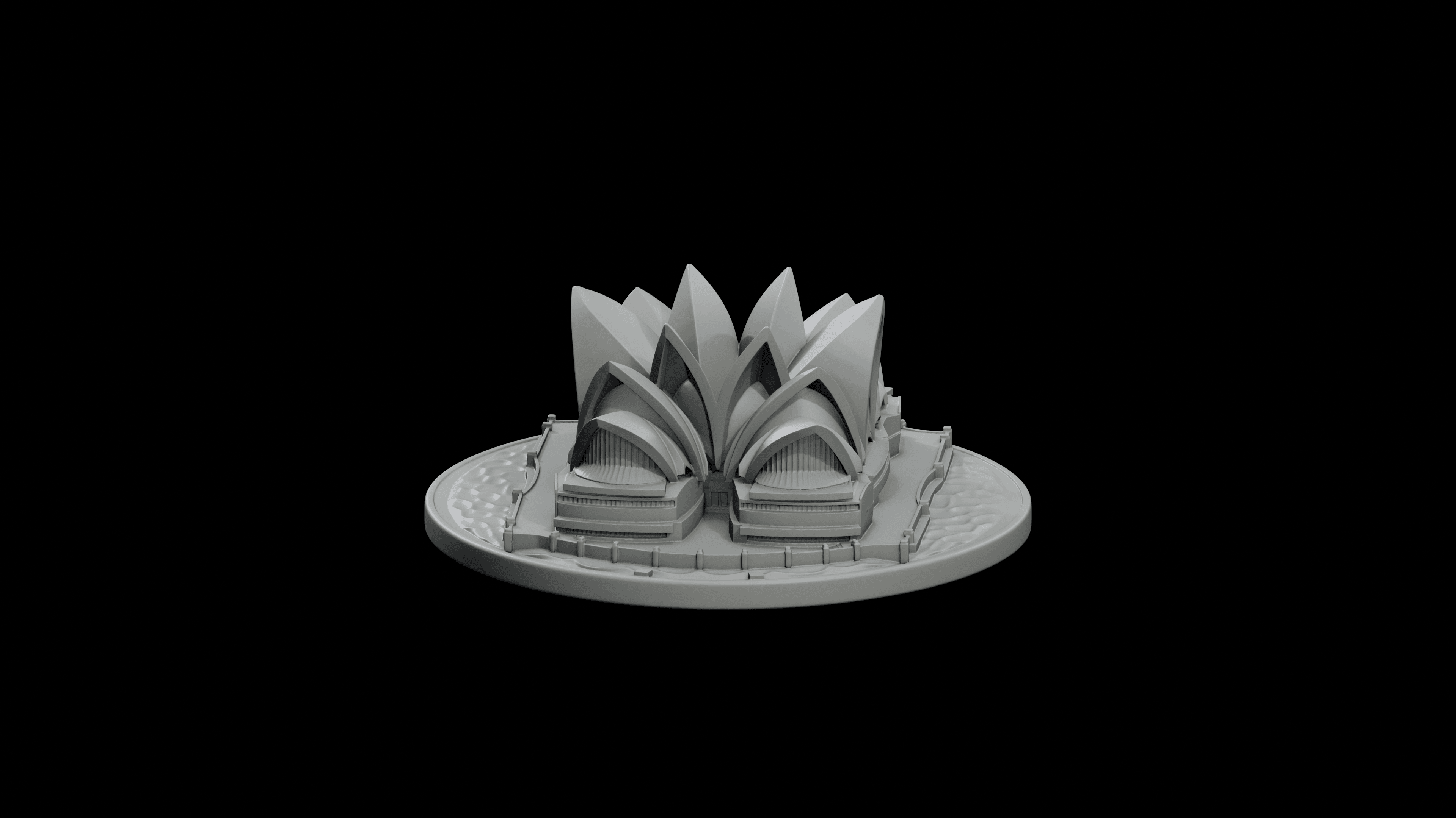 Sydney Opera House Shells STL - Printable Landmark Desk Miniature 3d model