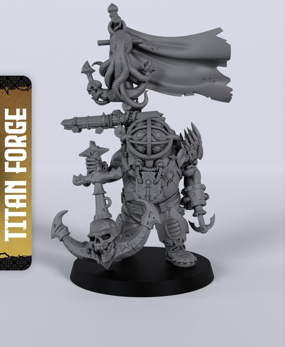 Ogre Anchorbashers Hero - With Free Dragon - 5e DnD Inspired for RPG and Wargamers 3d model