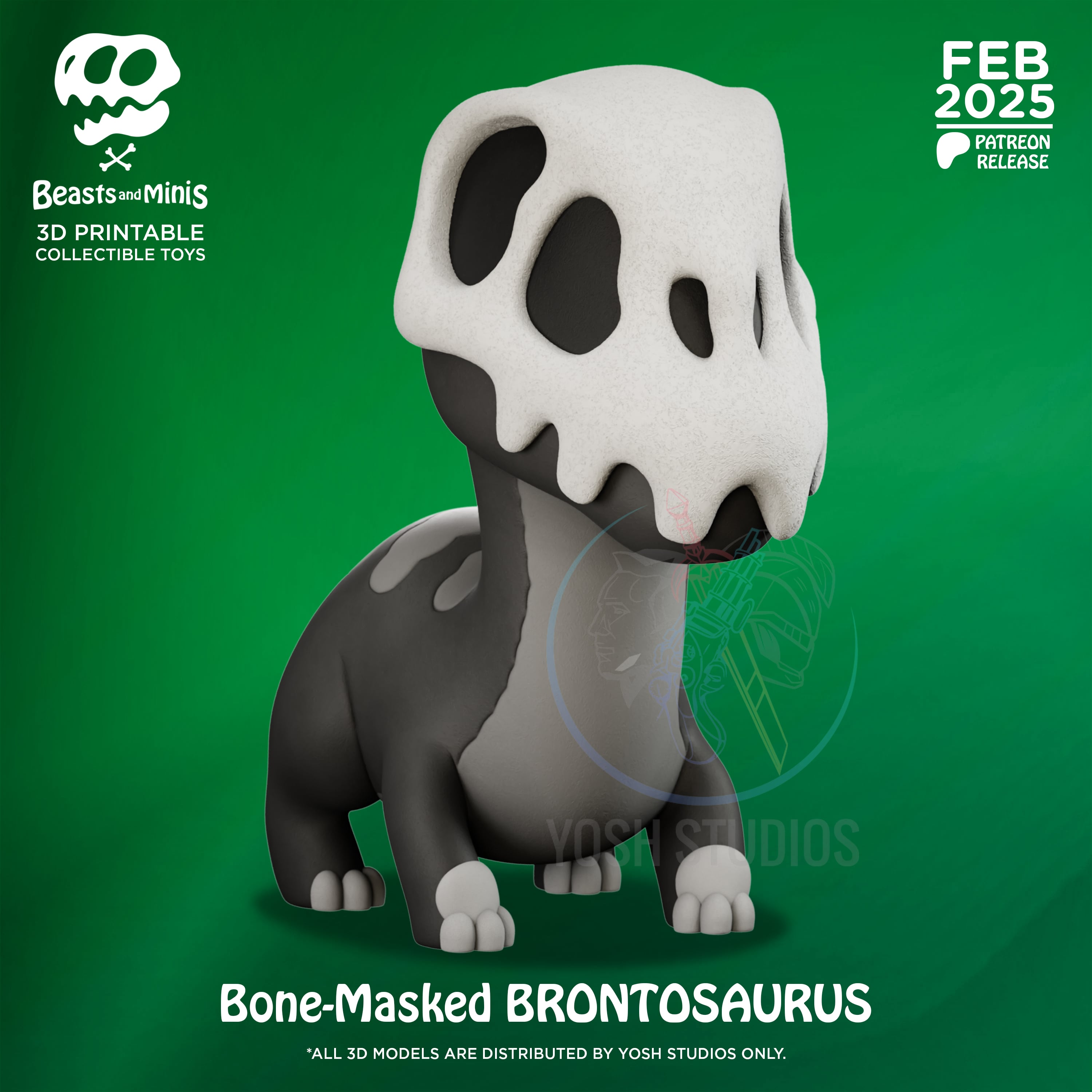 Boney Brontosaurus 3D Printer File STL 3d model