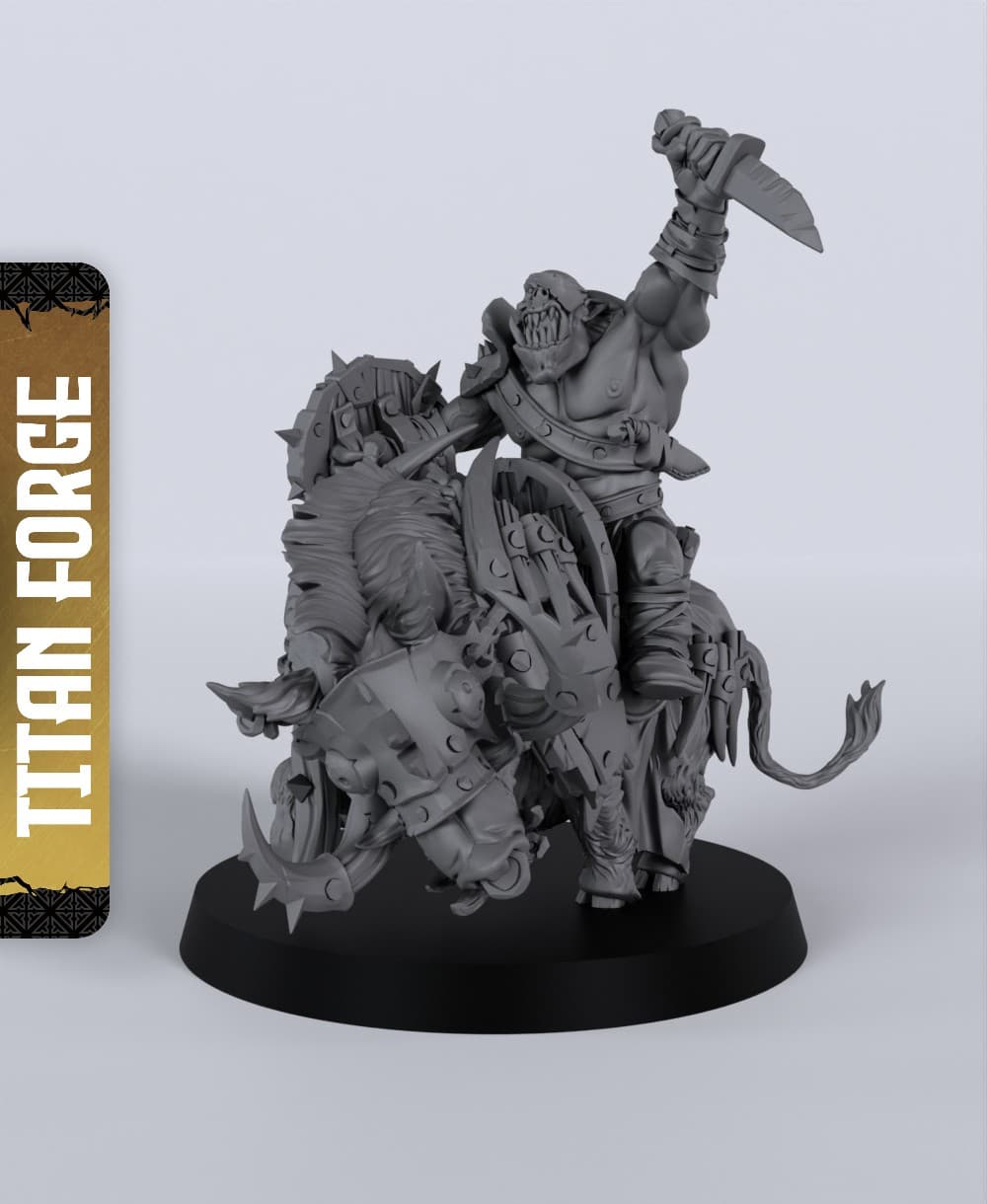 Boar Riders - With Free Dragon - 5e DnD Inspired for RPG and Wargamers 3d model