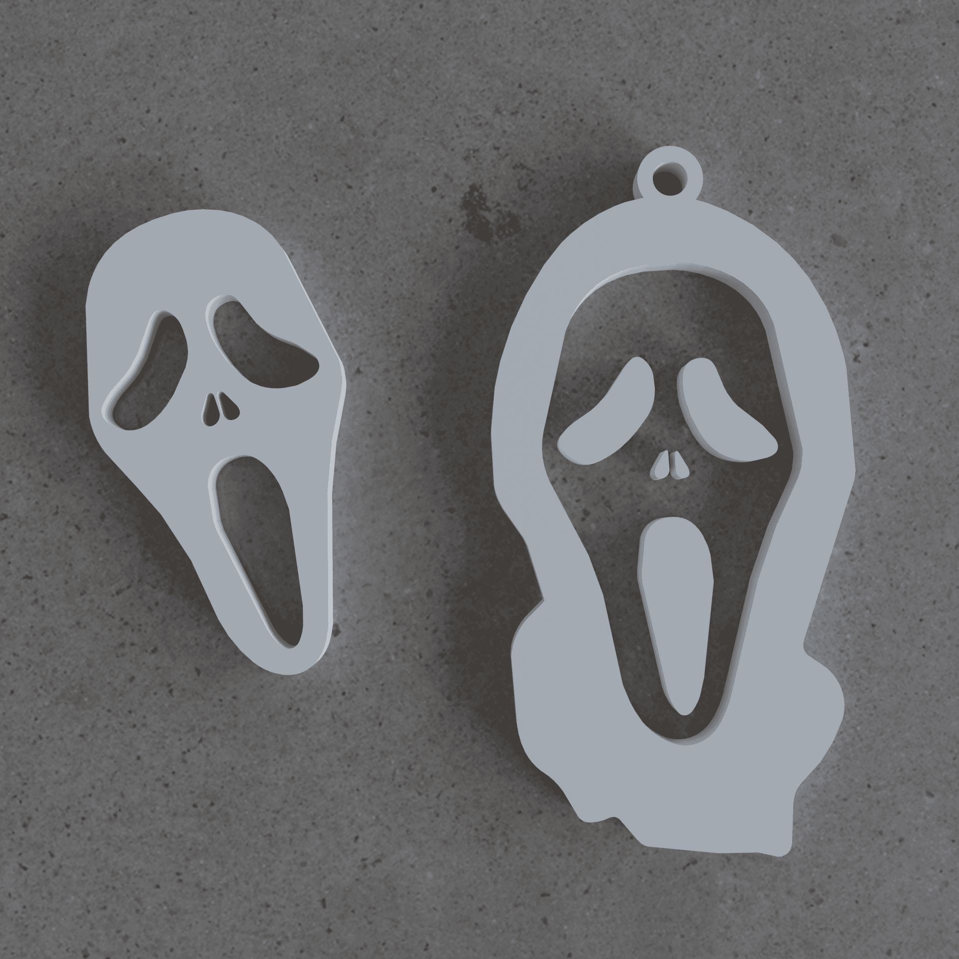 Ghostface keychain 3d model