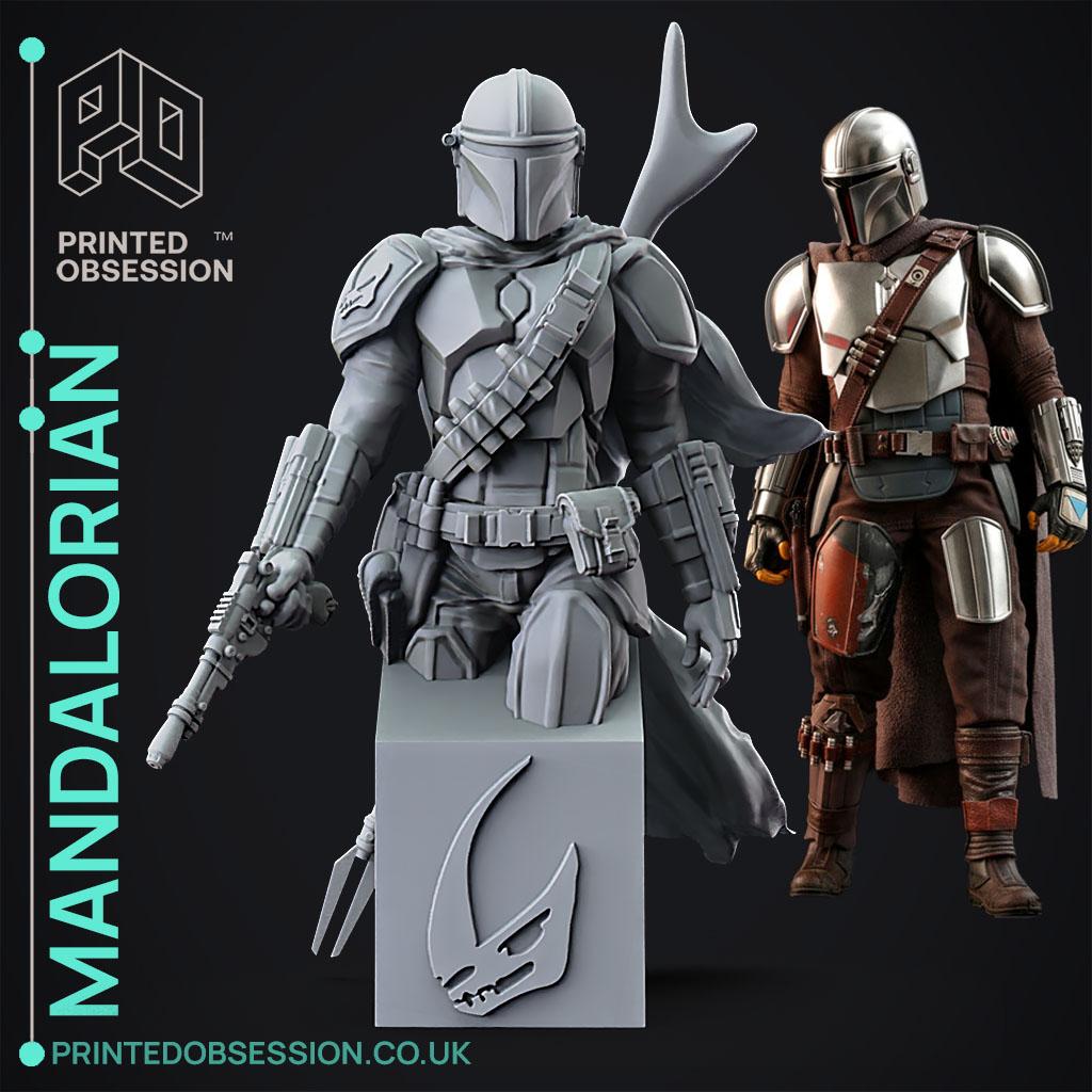 Mandalorian Bust - Starwars - Fan Art 3d model