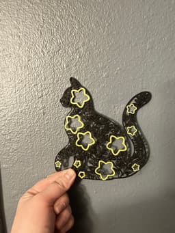 Star Cat wall art 3d model
