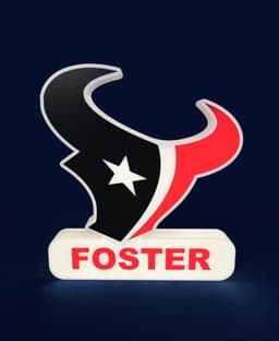 Houston Texans Sign - LED Strip Compatible 3d model