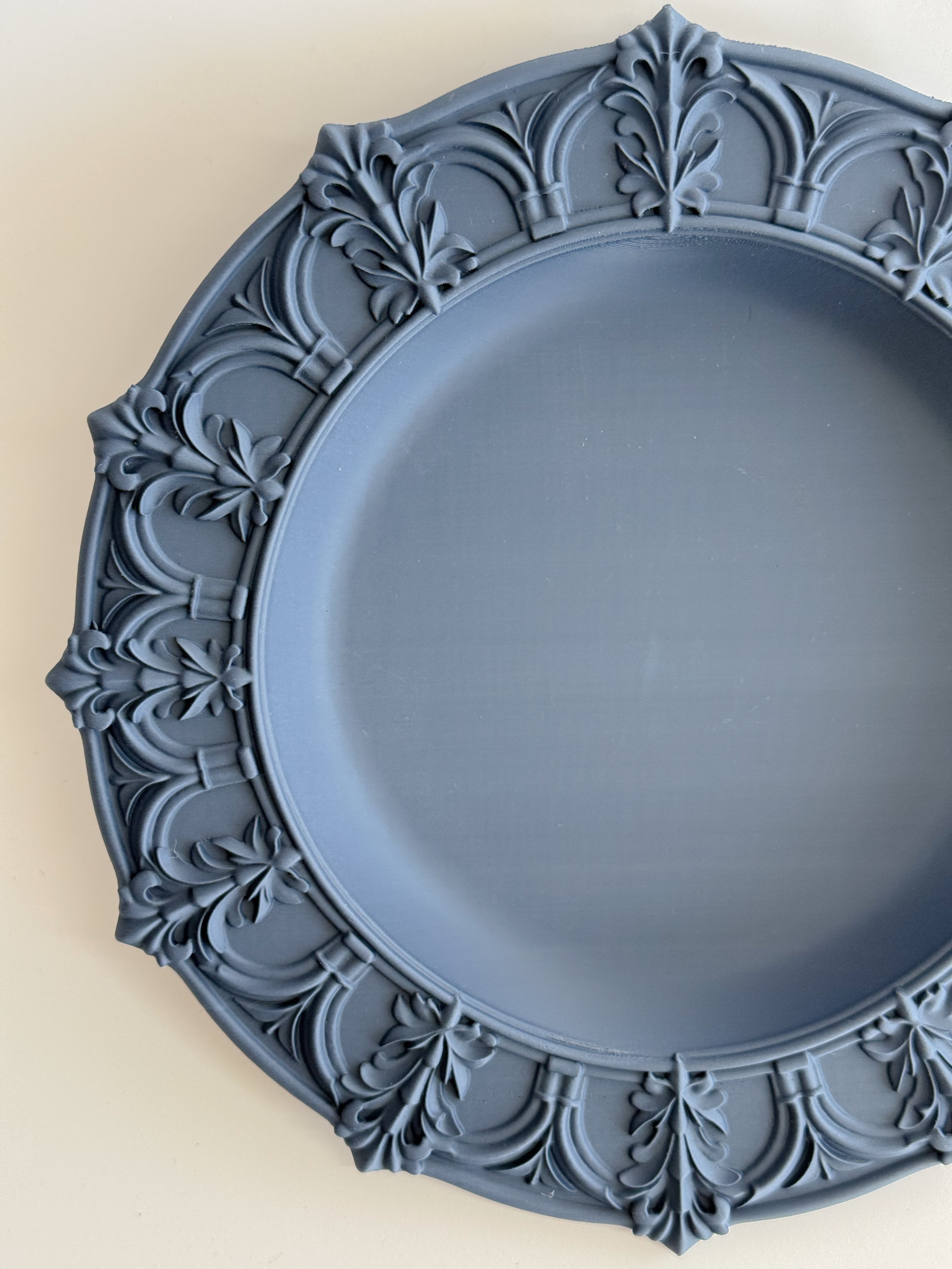 Deep Ornate Plate Wall Hangable 3d model