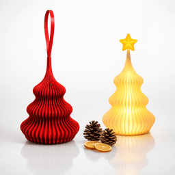 MODERN & MODULAR CHRISTMAS TREES - PENDANT + TEALIGHT VERSION (3 SIZES) / CHRISTMAS DECOR 3d model