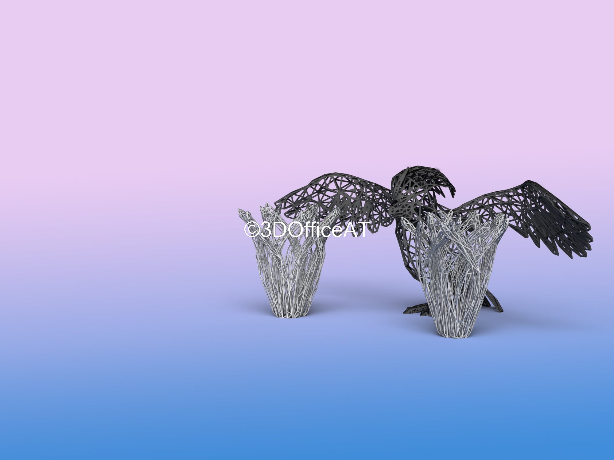 #017 Pidgeotto Pokemon Wiremon Figure 3d model