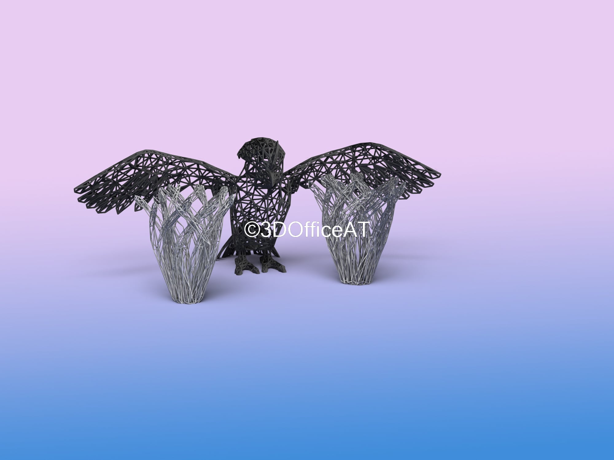 #017 Pidgeotto Pokemon Wiremon Figure 3d model