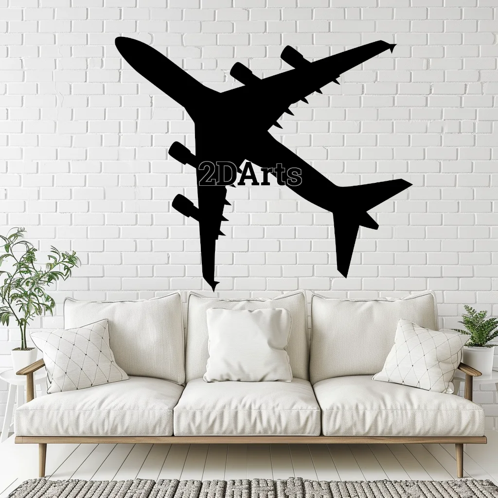 Boeing 2D Wall Art/Window Art - Digital STL & SVG Files for 3D Printing and Laser Cutting 3d model