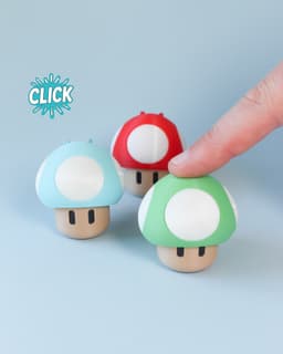 Super Mushroom Fidget Clicker Keychain 3d model