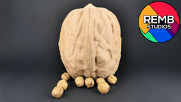 Print-in-place Walnut Container with Twist Lock!!! 3d model