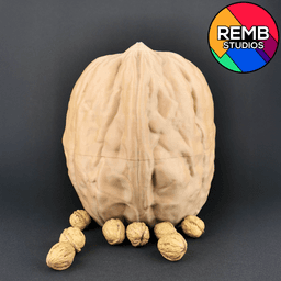 Print-in-place Walnut Container with Twist Lock!!! 3d model