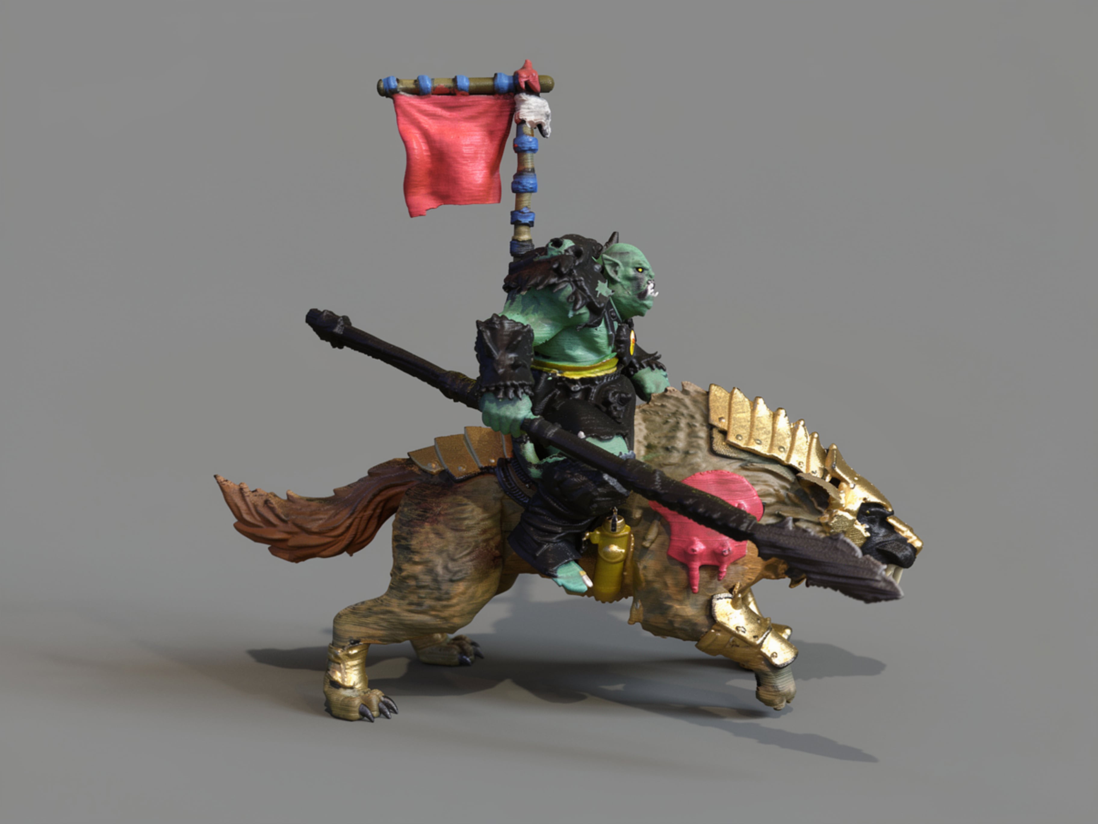 Wolf Rider 3d model