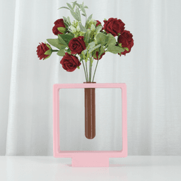 The Cubi Vase STL 3D Print File, Unique Home Decor Vase for Plants and Flowers With Secret Box 3d model