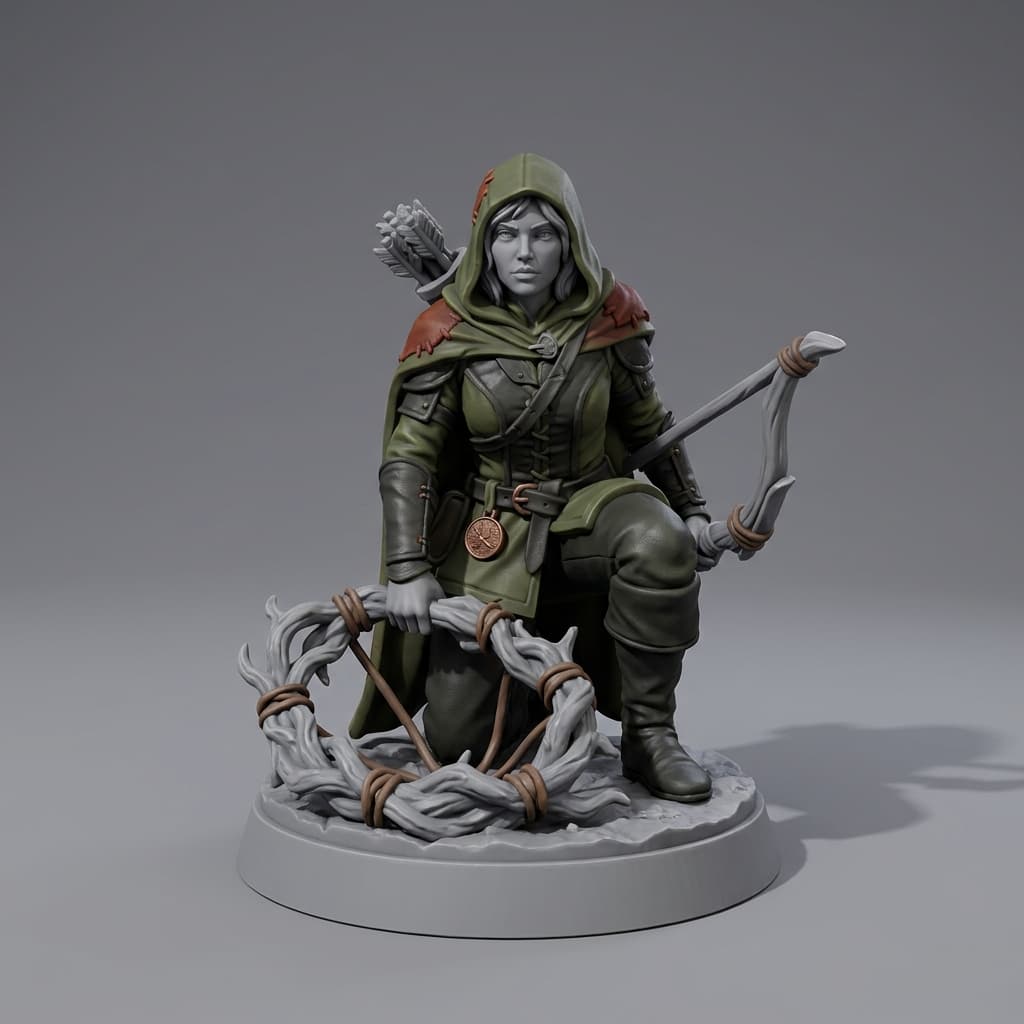 Iris and Orin - Briar Trap Scout STL - Wildwood Women Rangers 3d model