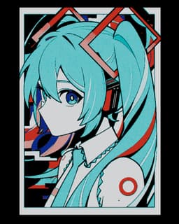 Fan Art of the virtual influencer Hatsune Miko - Hueforge art 3d model
