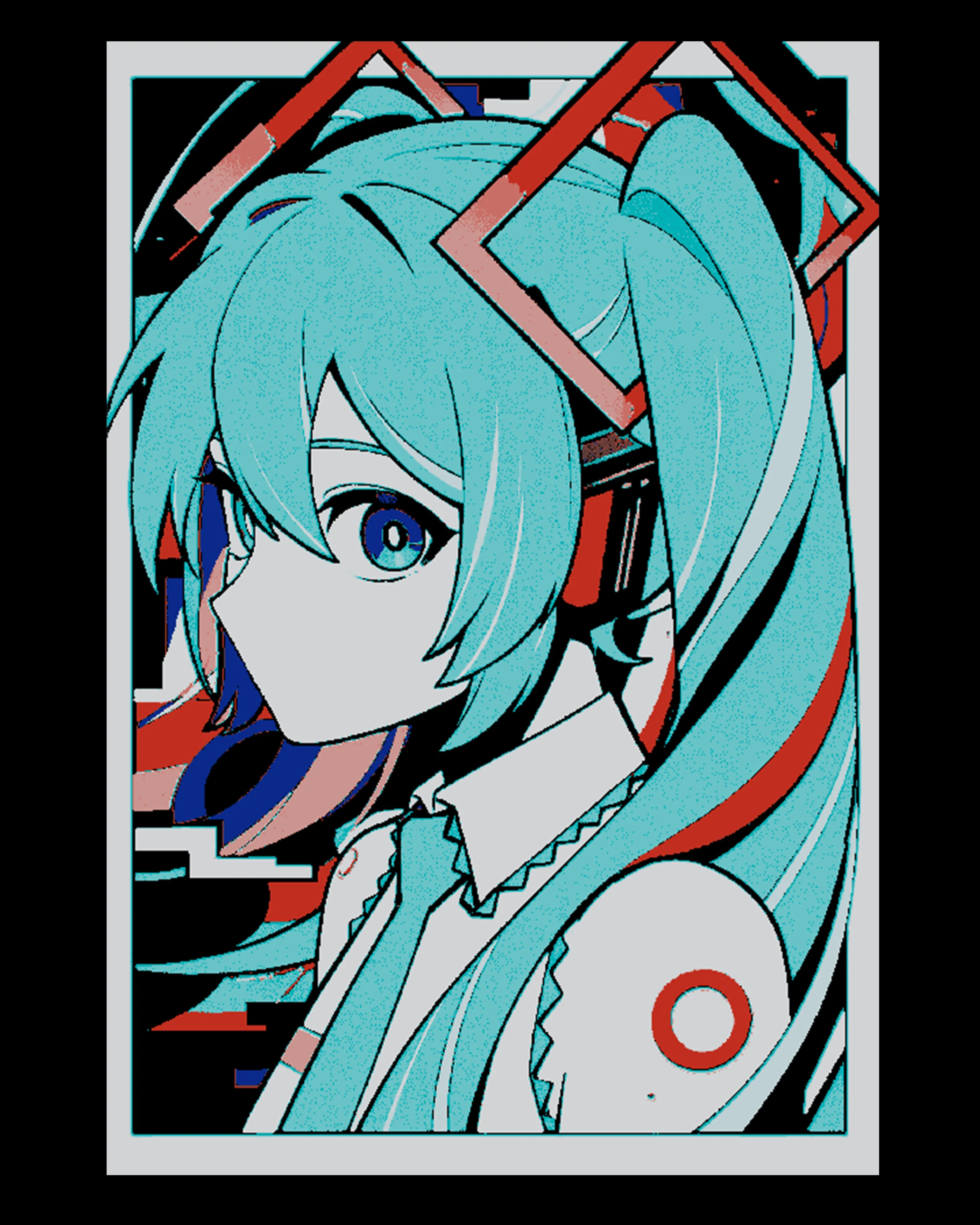 Fan Art of the virtual influencer Hatsune Miko - Hueforge art 3d model