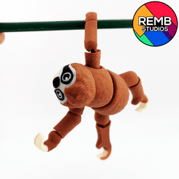 Flexi Sloth – Print-in-Place Articulated Model 3d model