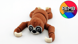 Flexi Sloth – Print-in-Place Articulated Model 3d model