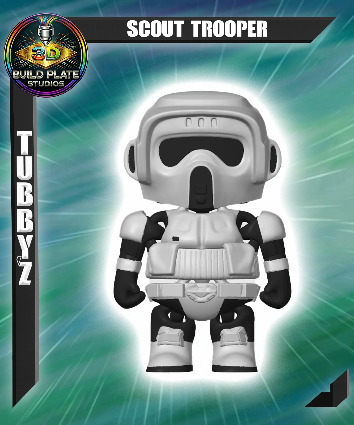 STAR WARS Scout Trooper Multicolor Flexi Print-In-Place 3d model