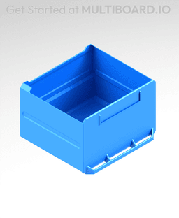 3x2x2.5 LU - Labelled - Magnetic - Simple Multibin Drawer 3d model