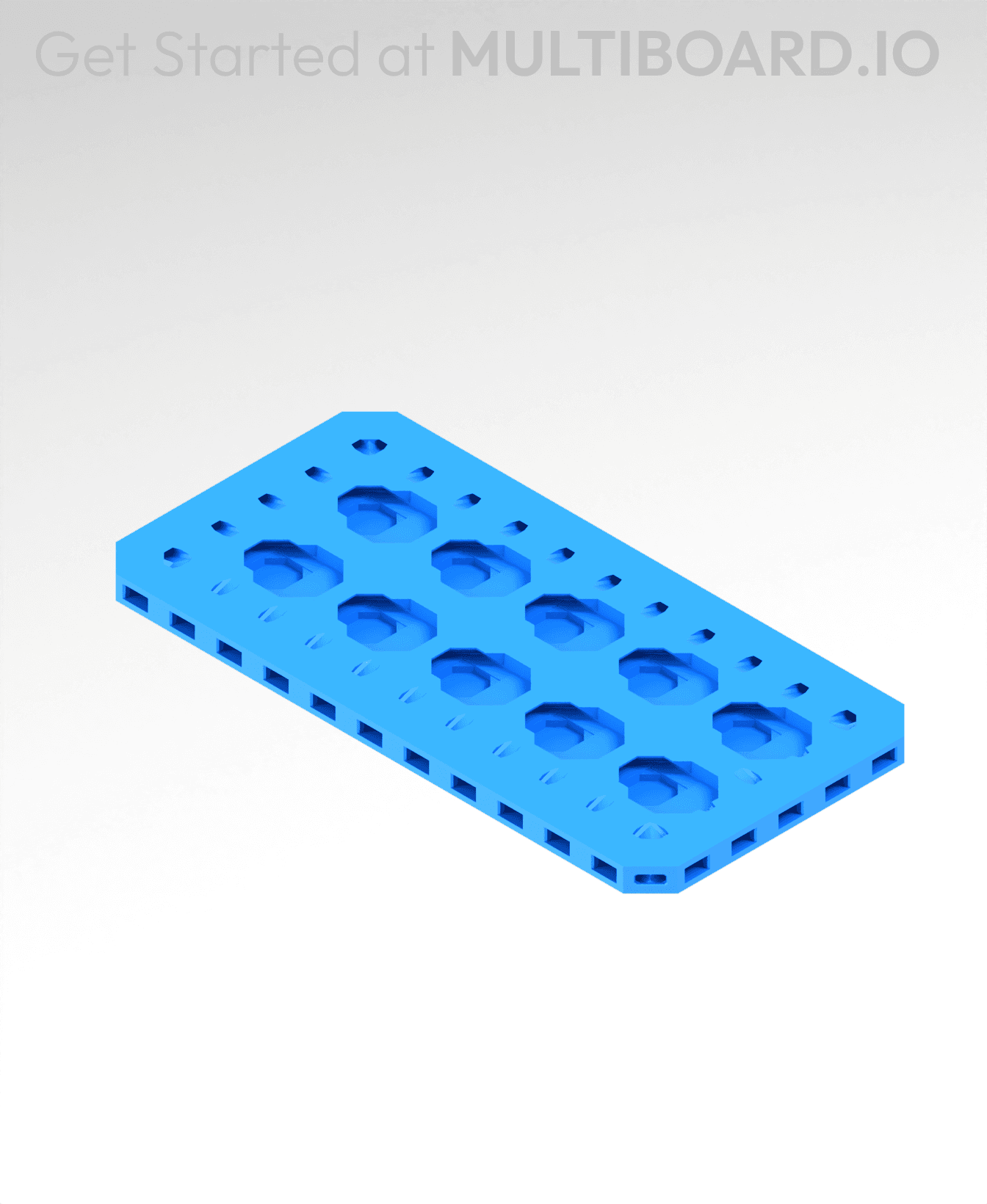 3x6 MU - Point Hole MU - MultiBoard Plate 3d model