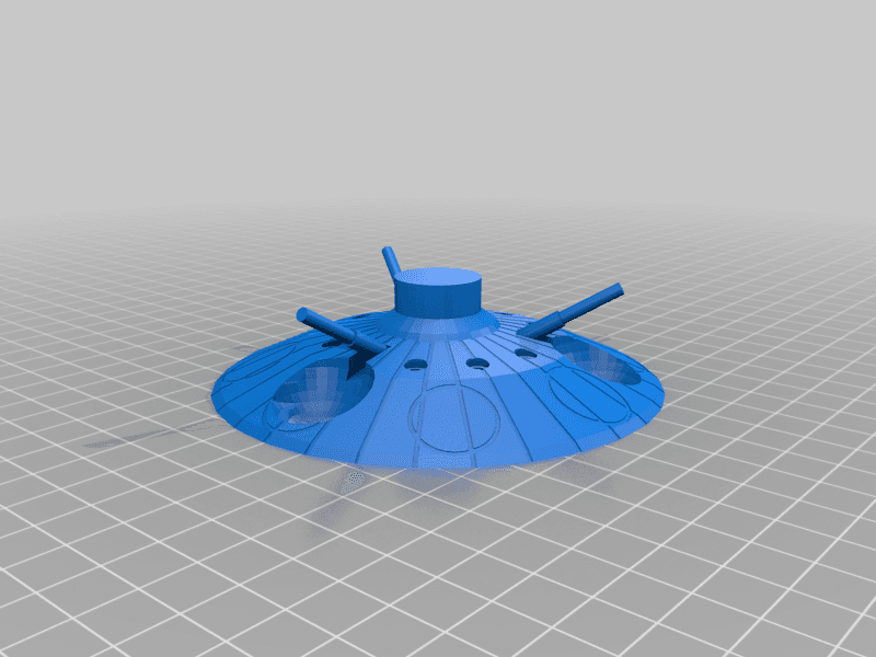 UFO with internal cavity and LED capable 3d model