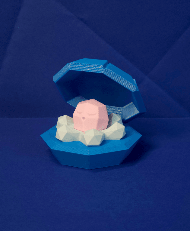 Clamperl Low Poly Pokemon 3d model