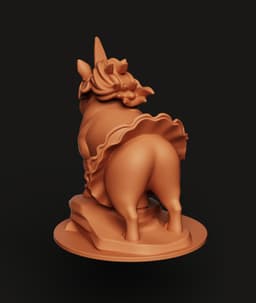 Unicorn Pug in Tutu | Whimsical Dog Statue | Cute Animal 3d model