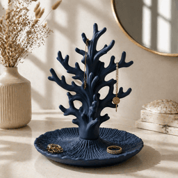 Coral Jewelry Tree STL – Ocean Necklace Holder & Ring Dish Tray 3d model