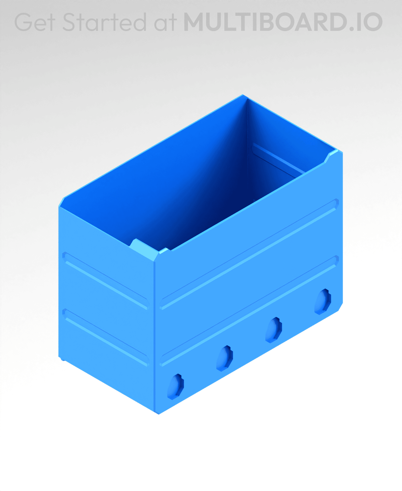 4x3x2 LU - Magnetic - Simple Multibin Drawer 3d model