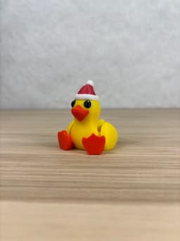 Sit or Stand Duck with Christmas Hat 3d model