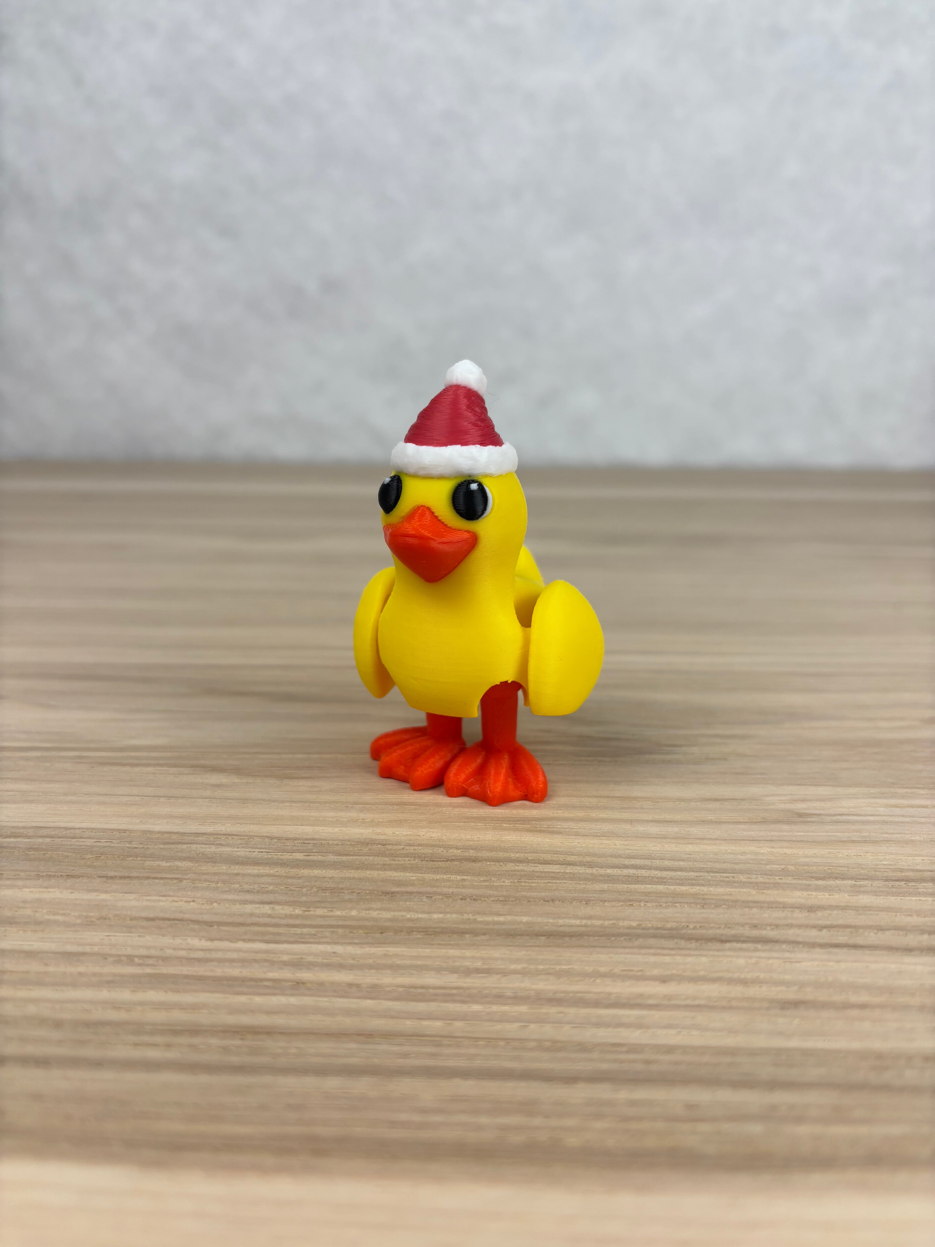 Sit or Stand Duck with Christmas Hat 3d model