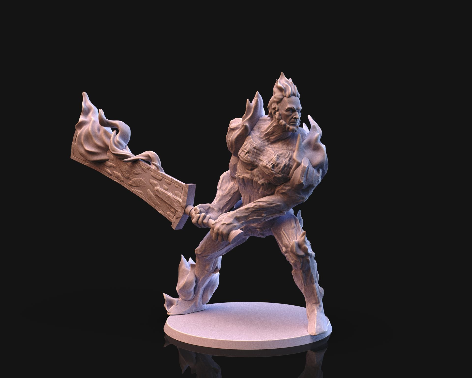 Fire Giant, 2 miniatures pack 3d model