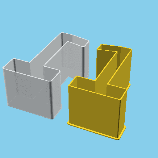 DIGIT ONE, nestable box (v1) 3d model