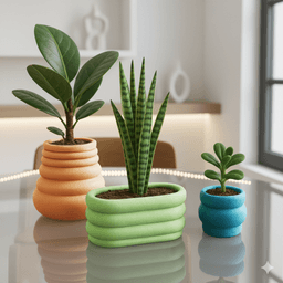 Nordic Minimalist Vase Set, Geometric Vase, 3D Vase Print Files, Modern Deco Crafty, Special Gift 3d model