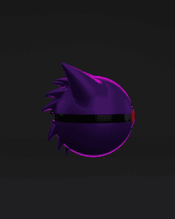 GengaBall Gengar Themed Pokeball - Fan Art 3d model