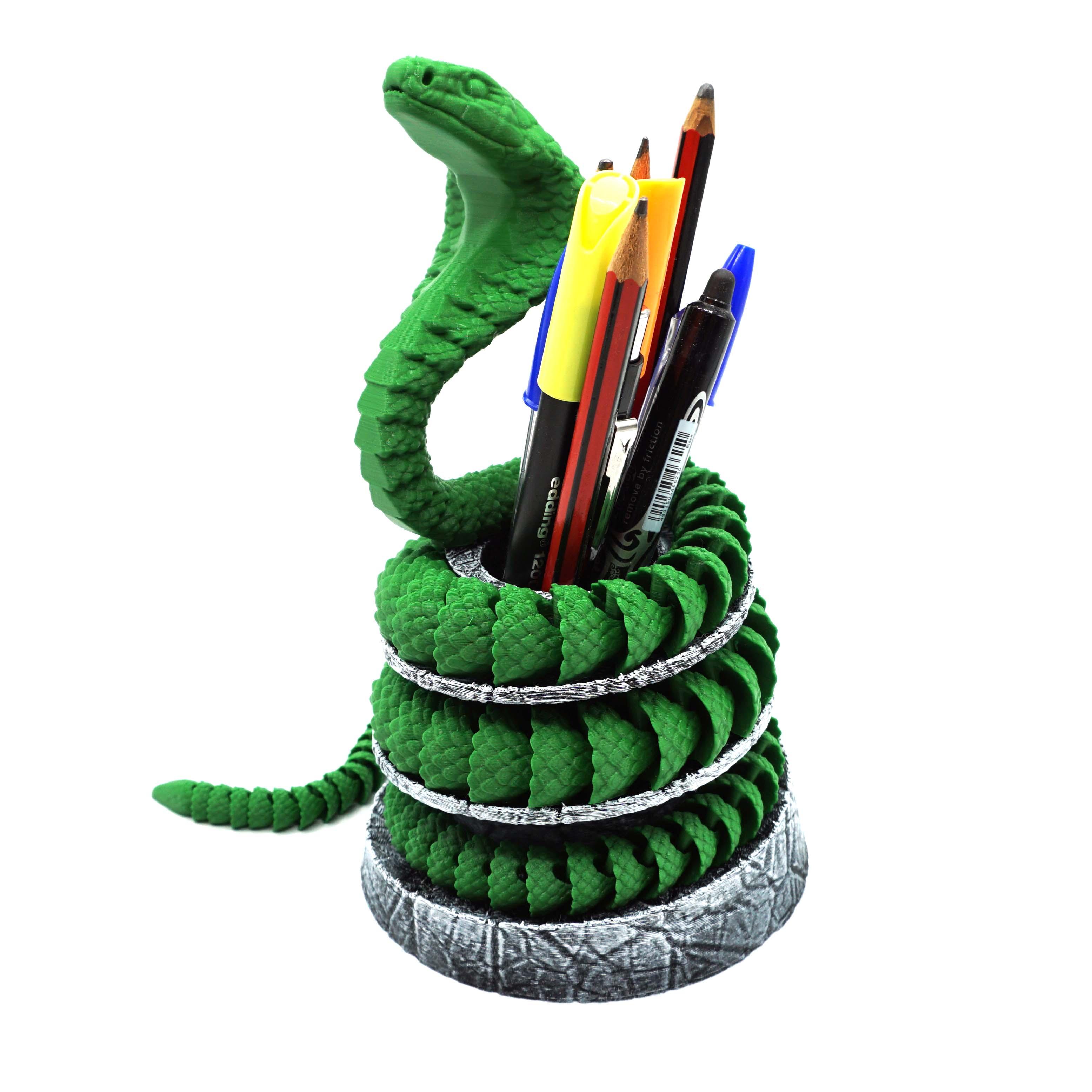 Articulated Cobra + Pencil Holder 3d model