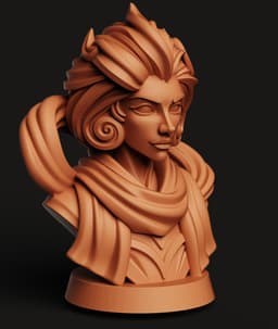 Ice Queen Stylized Bust - Frozen Inspired Fantasy 3D Sculpture 3d model