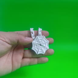 spider web keychain 3d model