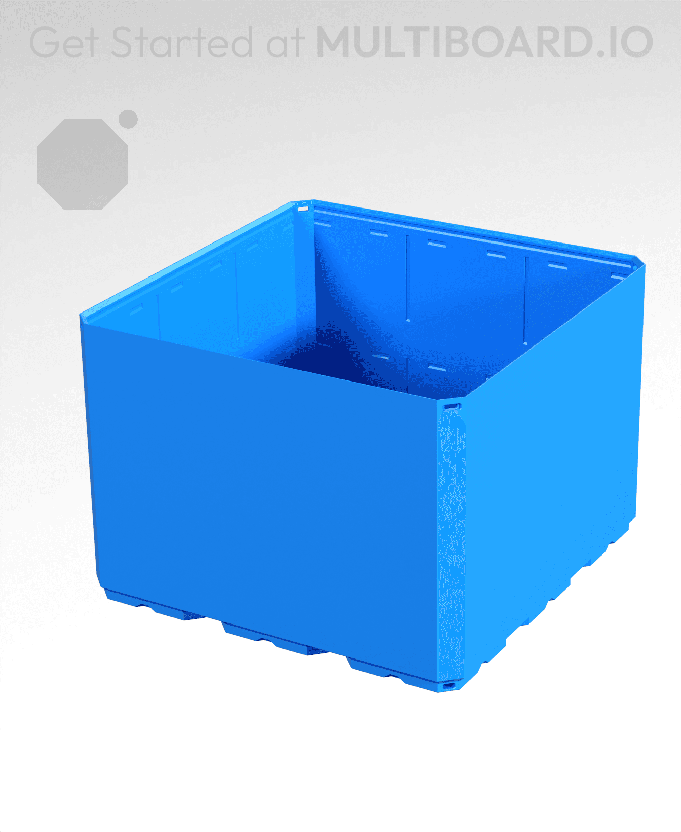 3x3x2 CU - Simple Walls - Multibin Shell 3d model