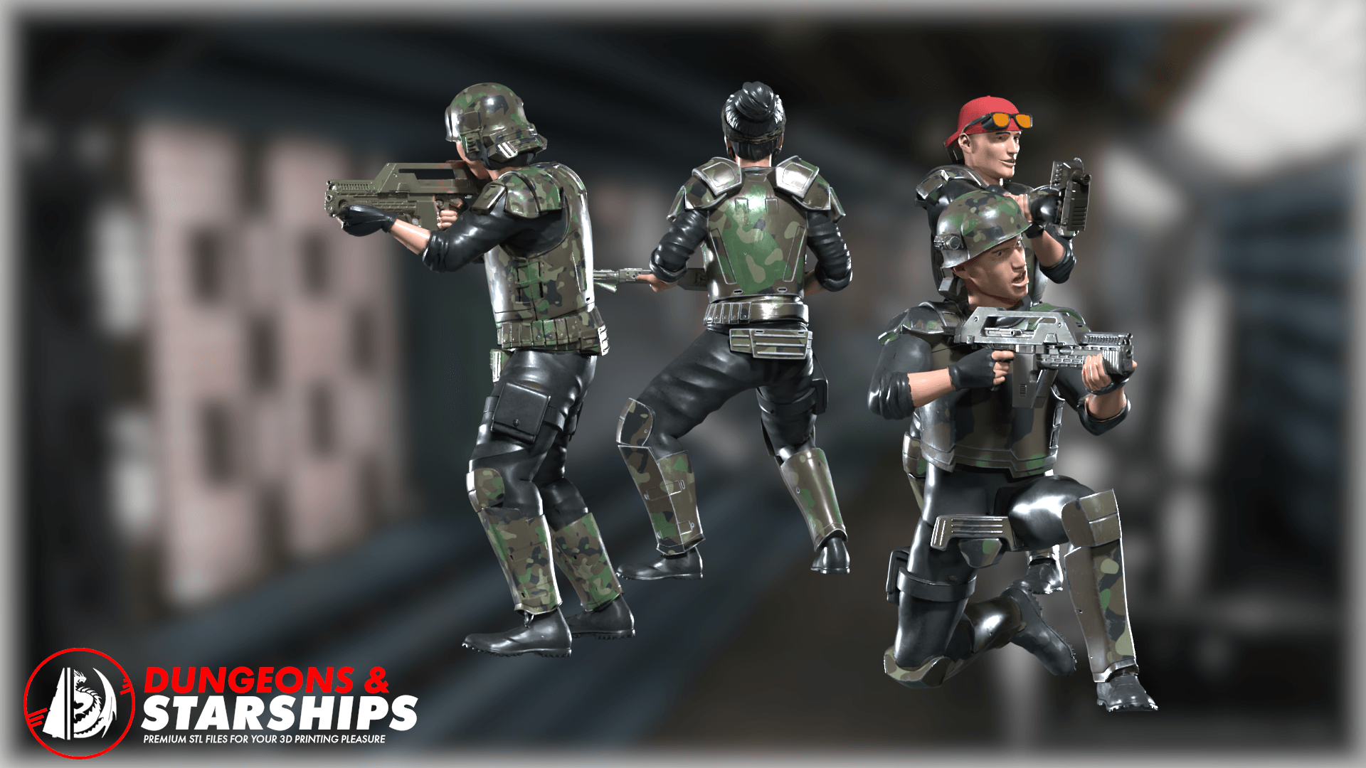 Colonial Marines Miniatures - Aliens 3d model