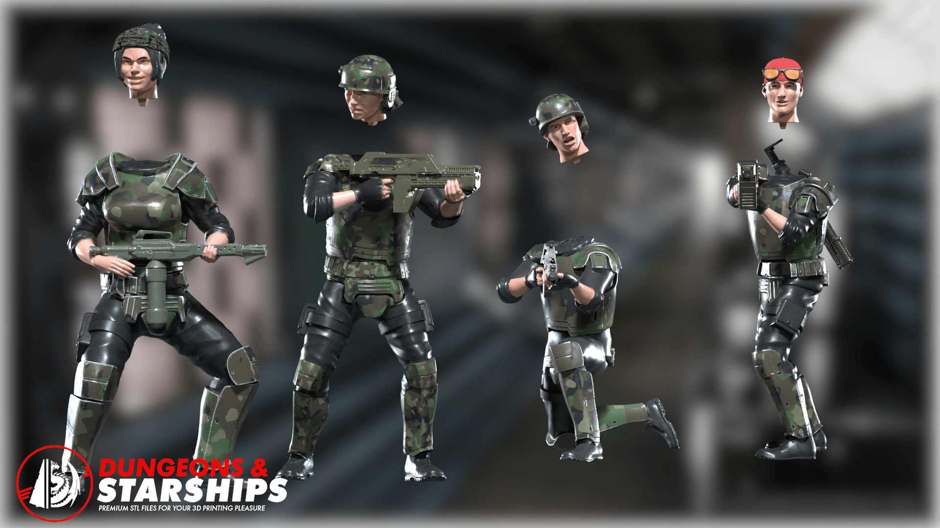 Colonial Marines Miniatures - Aliens 3d model