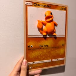 Oversized Charmander Pokemon Card - Hueforge Hybrid 3d model