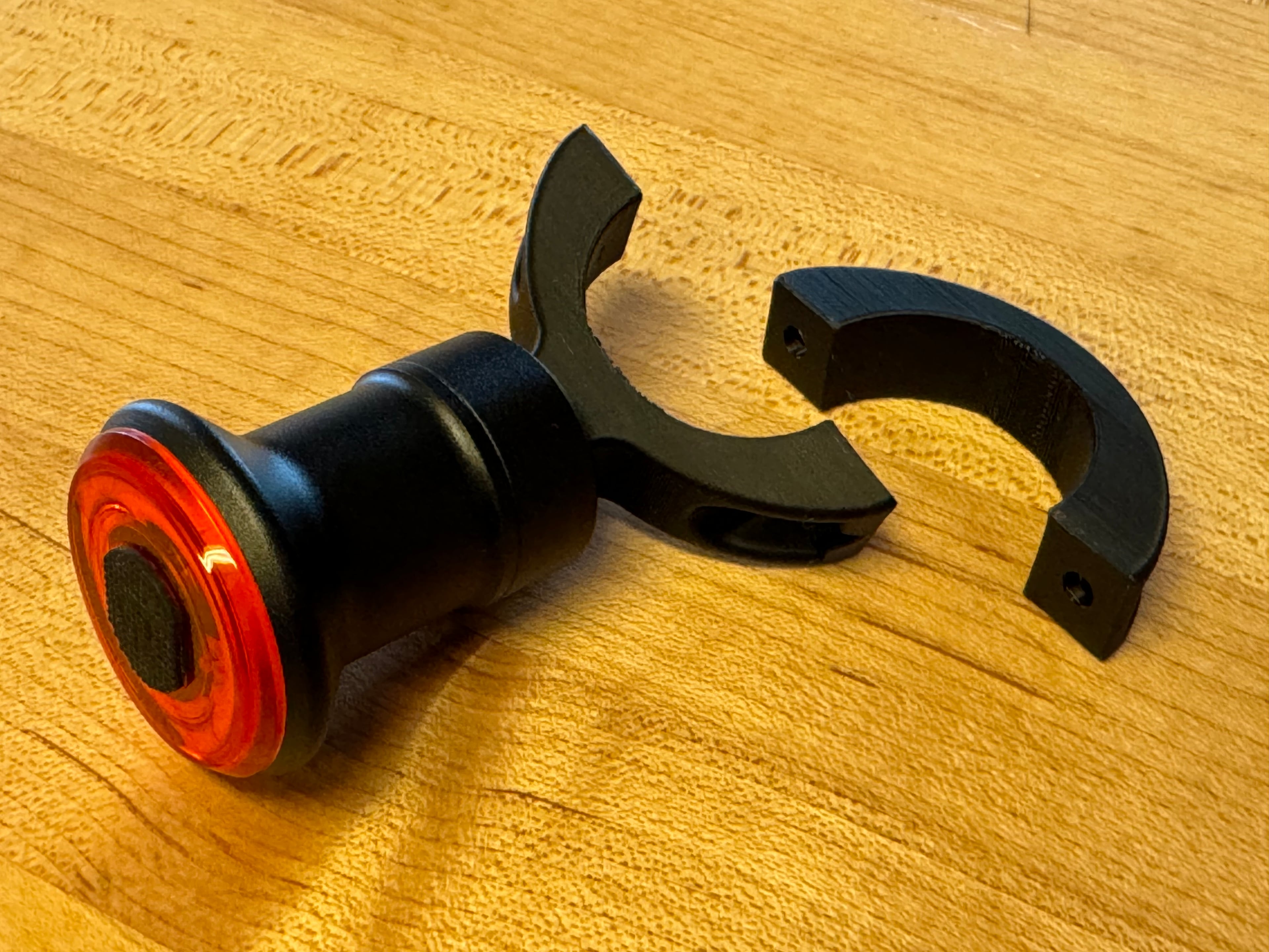 Bike light seat post bracket 3d model