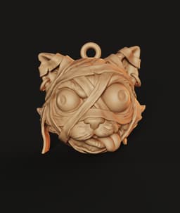 Mummy Cat Ornament STL | Fun Décor 3D Print | Hangable 3d model