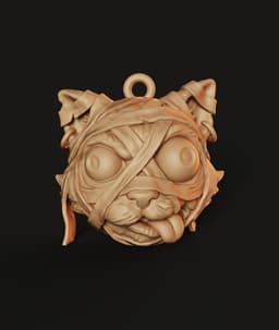 Mummy Cat Ornament STL | Fun Décor 3D Print | Hangable 3d model