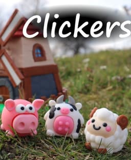 Sheep, Cow and Pig Clickers 3d model